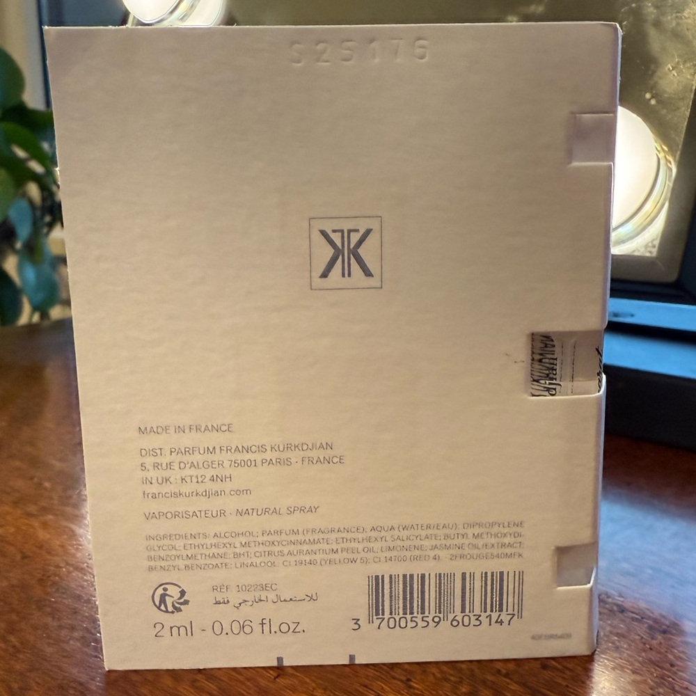 NWT - Maison Francis Kurkdjian Paris - Baccarat Rouge 540 2 ml .06 fl oz Sample - Picture 4 of 4